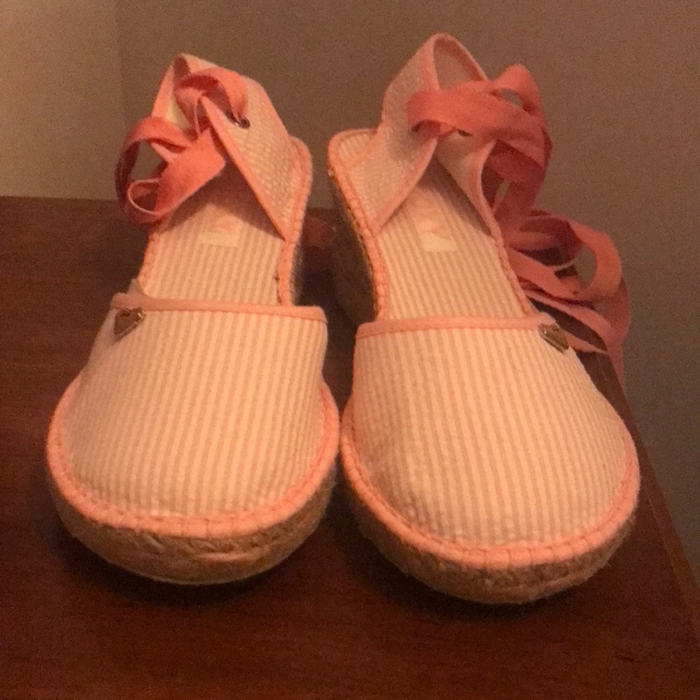 Pretty pink leased up shoes.